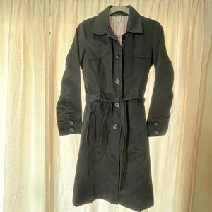 Black Old Navy Trench Coat Size Small